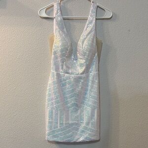 No Brand Sequin Sleeveless Mini Dress